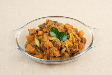 Sambal Goreng Ati Kentang, Indonesian traditional food. Savory and spicy

