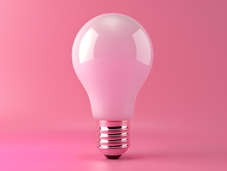 Glowing light bulb isolated on purple background