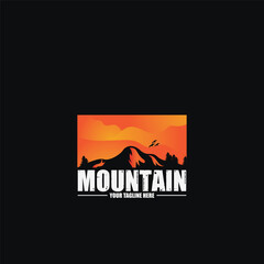 mountain adventure landscape icon vector illustration template design logo