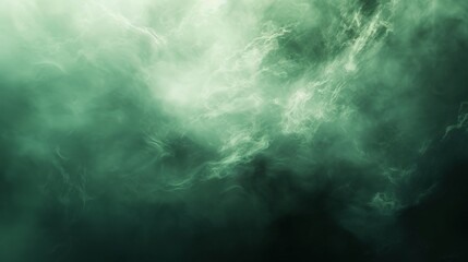 3D Minimalist Abstract Green Colors Combine Foggy Wind Background Ambiance AI Image - obrazy, fototapety, plakaty