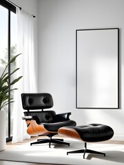 Mockup poster frame in modern home interior background, interior mockup design, frame mockup
