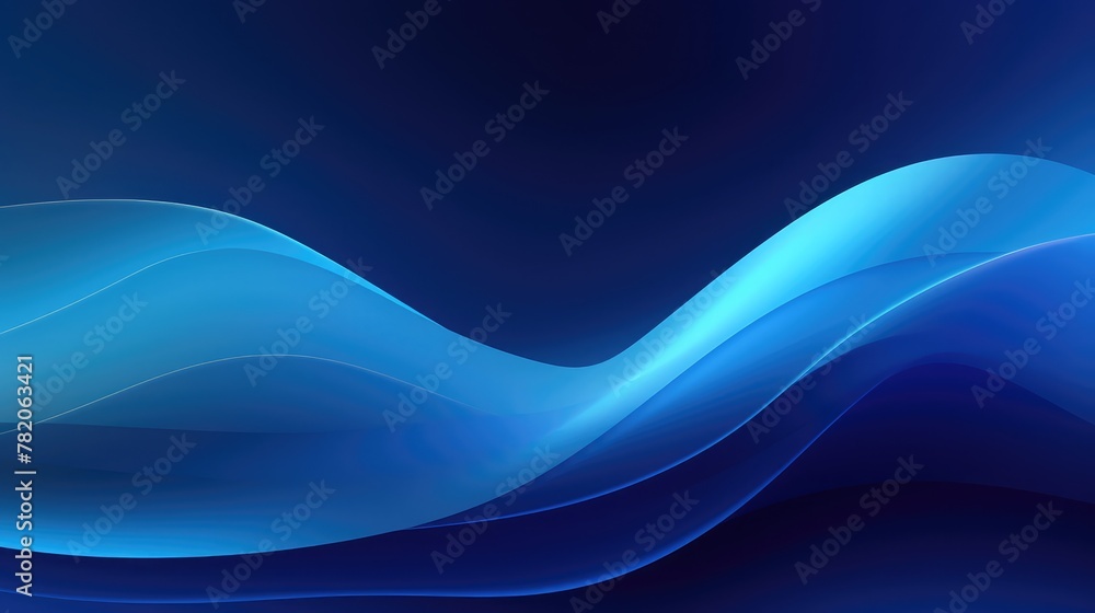 Aufkleber blue gradient wave deep sea layer concept vector abstract background