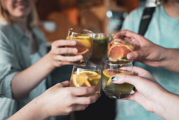 Meet up with friends or vacation. Cheers!