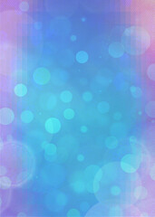 Blue bokeh vertical background for Banner, Poster, ad, celebration, event and various design works