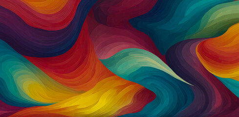 Abstract multicolored Wavy background