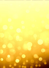 Yellow bokeh vertical background for Banner, Poster, ad, celebration, event and various design works