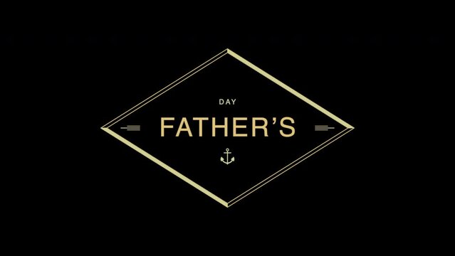 Father's logo, black background with a gold square displaying elegant Father's text. Anchor symbol inside represents the brand's dedication to quality
