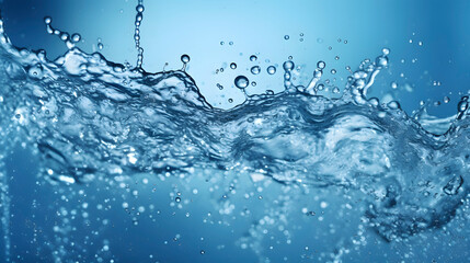 Digital blue splashing water abstract graphics poster web page PPT background