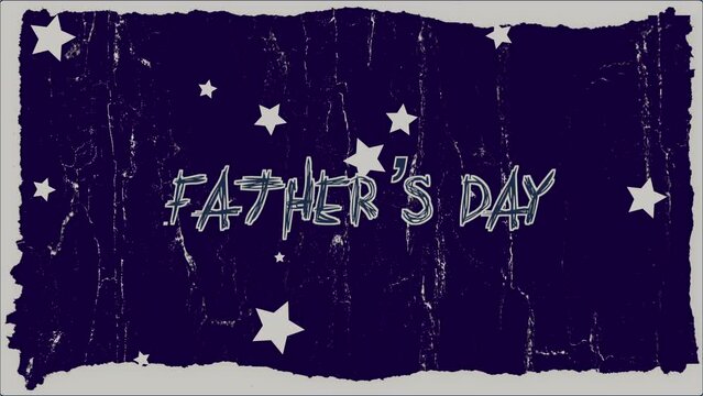 Celebrate fathers everywhere with this charming Father's Day image, featuring a blue and white background, white lettering, and whimsical white stars