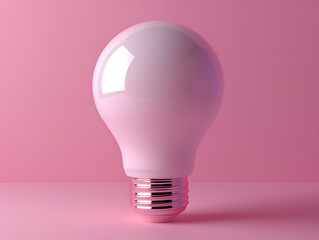 Glowing light bulb isolated on purple background