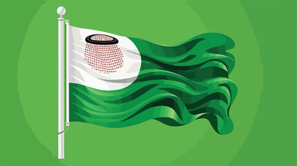 Saudi Arabia Country flag 2d flat cartoon vactor il - obrazy, fototapety, plakaty