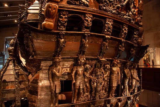 Stockholm, Sweden - June 4, 2010: Old sailing ship Vasa. Vasa Museum in Stockholm.