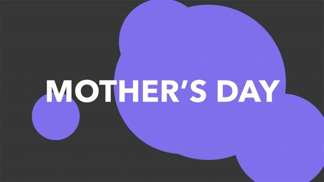 A simple yet powerful representation of Mother's Day, this image features a purple circle with Mother's Day in white letters, evoking a sense of celebration and appreciation