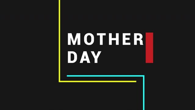 A vibrant image of a black background with a lines bearing the words Mother's Day in letters, symbolizing the celebration of this special occasion