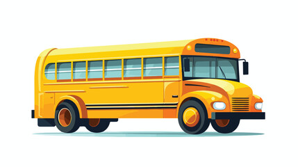 Obraz na płótnie Canvas School bus simple isolated vector design 2d flat ca