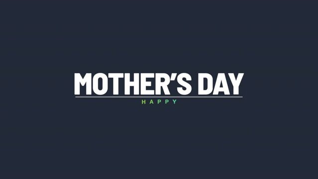 Celebrate Mother's Day with this stylish logo featuring green letters forming the words Mother's Day in a heart-shaped design, symbolizing love and honoring mothers worldwide