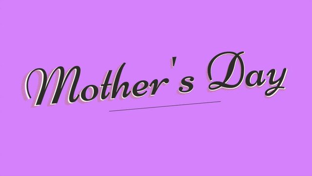 A beautiful cursive text on a purple background reads Mother's Day. This image represents a heartfelt celebration of mothers and motherhood