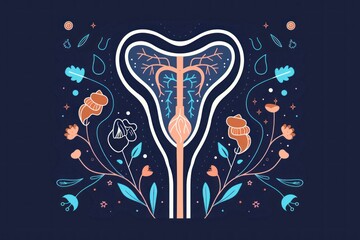 uteruses medical care symbol flat vector illustration fzczci