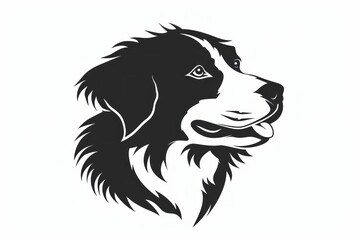 Obraz premium dog silhouette and tail portrait