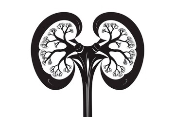 kidney is isolated on a white background