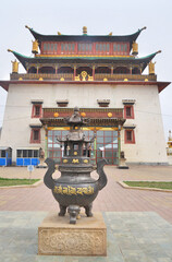 Gandantegchinlen Monastery also known as Gandan Monastery, a Buddhist monastery in Ulaanbaatar, 