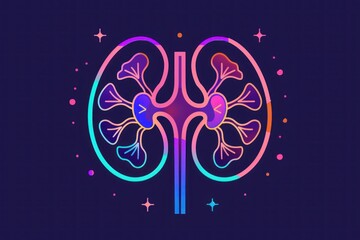 kidney icon vector illustration with a kidney of a human kidney x100