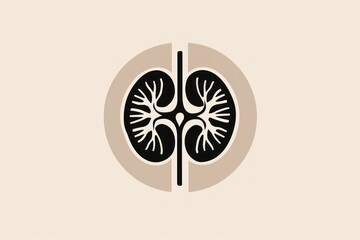 kidney silhouette on a circular background - 782081017