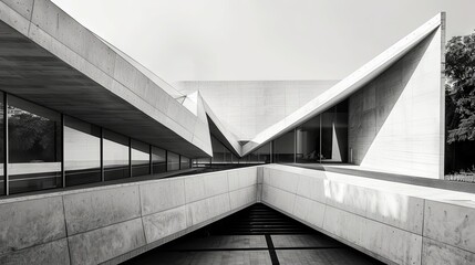 Fototapeta premium Geometry and perspective of modern architecture