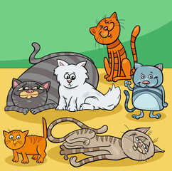 funny cartoon cats and kittens animal characters - 782082221