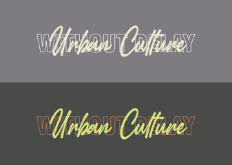 Urban culture. Artwork design.