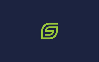 letter gs with leaves logo icon design vector design template inspiration