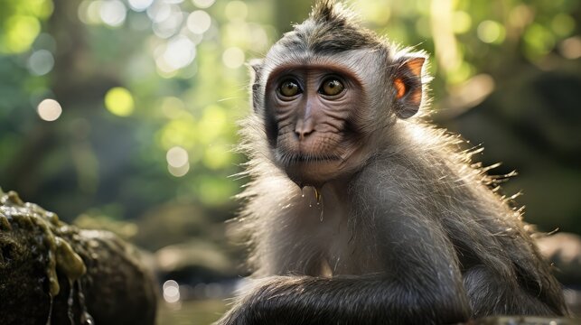 Long tailed Macaque monkey on Bali, Indonesia