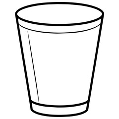 glass Colouring page for kids -vector illustration