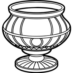 illustration of a jar Colouring page for kids -vector illustration