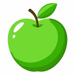 green apple isolated on white