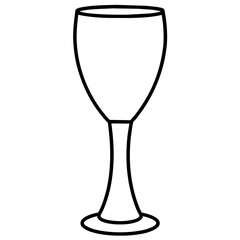 glass Colouring page for kids -vector illustration