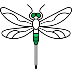 grasshopper Colouring page for kids -vector illustration