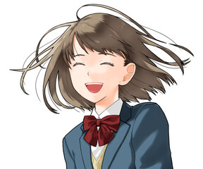 笑っている女子学生