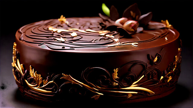 Divine Creation: Meticulously Crafted Chocolate Sculpture, Exuding Temptation