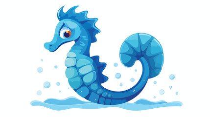 Sea horse cartoon icon vector illustration graphic