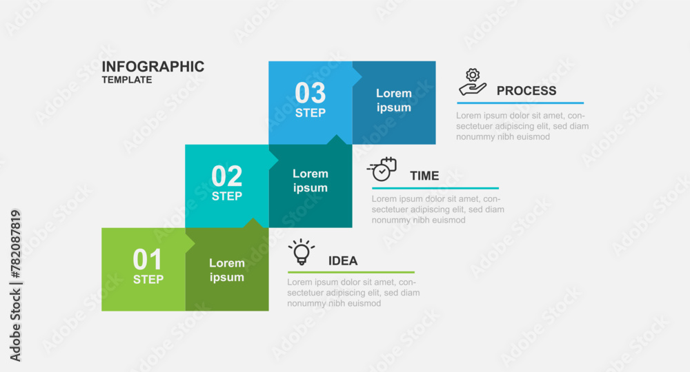 Poster infographic template vector element