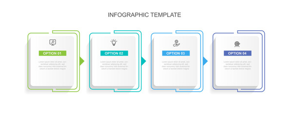 Design template information graphic. Vector with 4 step layout process