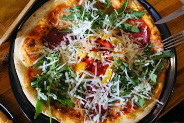 Fresh pizza in Sardinia, Italy - 782088051