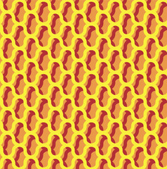 Vector yellow lattice pattern for background and packaging on orange background. Seamless orange pattern