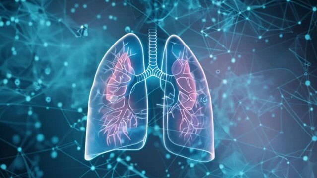 Detailed Illustration of Human Lungs Anatomy