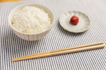 梅干しと白米