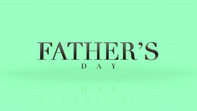 A simple and elegant logo for Father's Day, featuring the words Father's Day in black against a green background. Perfect for promotions and events