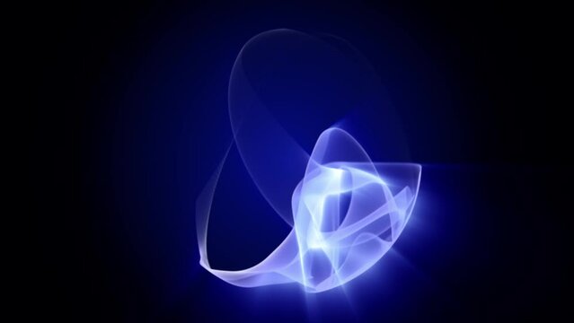 Abstract blue energy sphere. Seamless loop background. Animated wave energy orb. Digital technology, computer science, internet connections and music equalizer visualization. Looped video, 4k, 60 fps