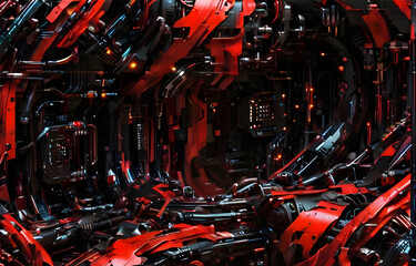 red and black color background abstract AI Generative