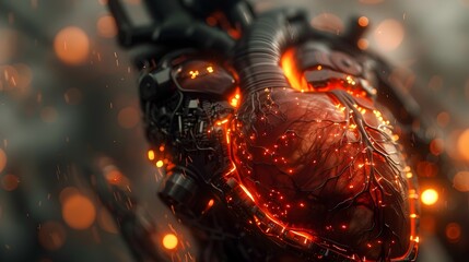 Cybernetic Heart Transformation:Organic to Mechanical Merger of Biology and Technology
